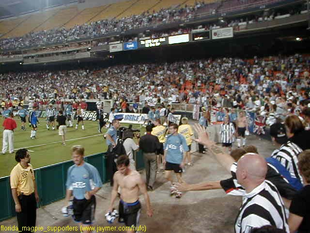 the lads came right by us